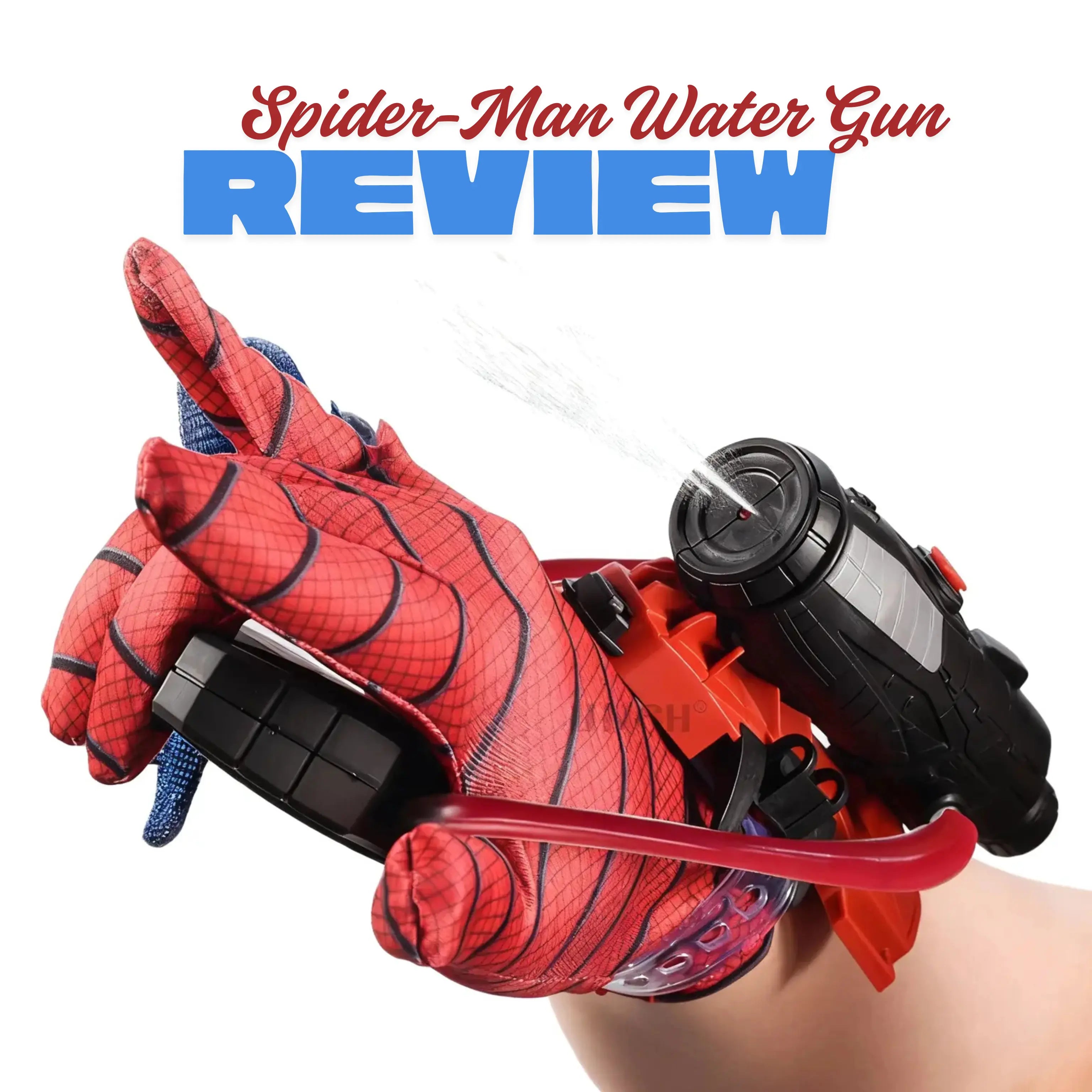 Spider-Man water gun wrist-mounted web shooter design for kids