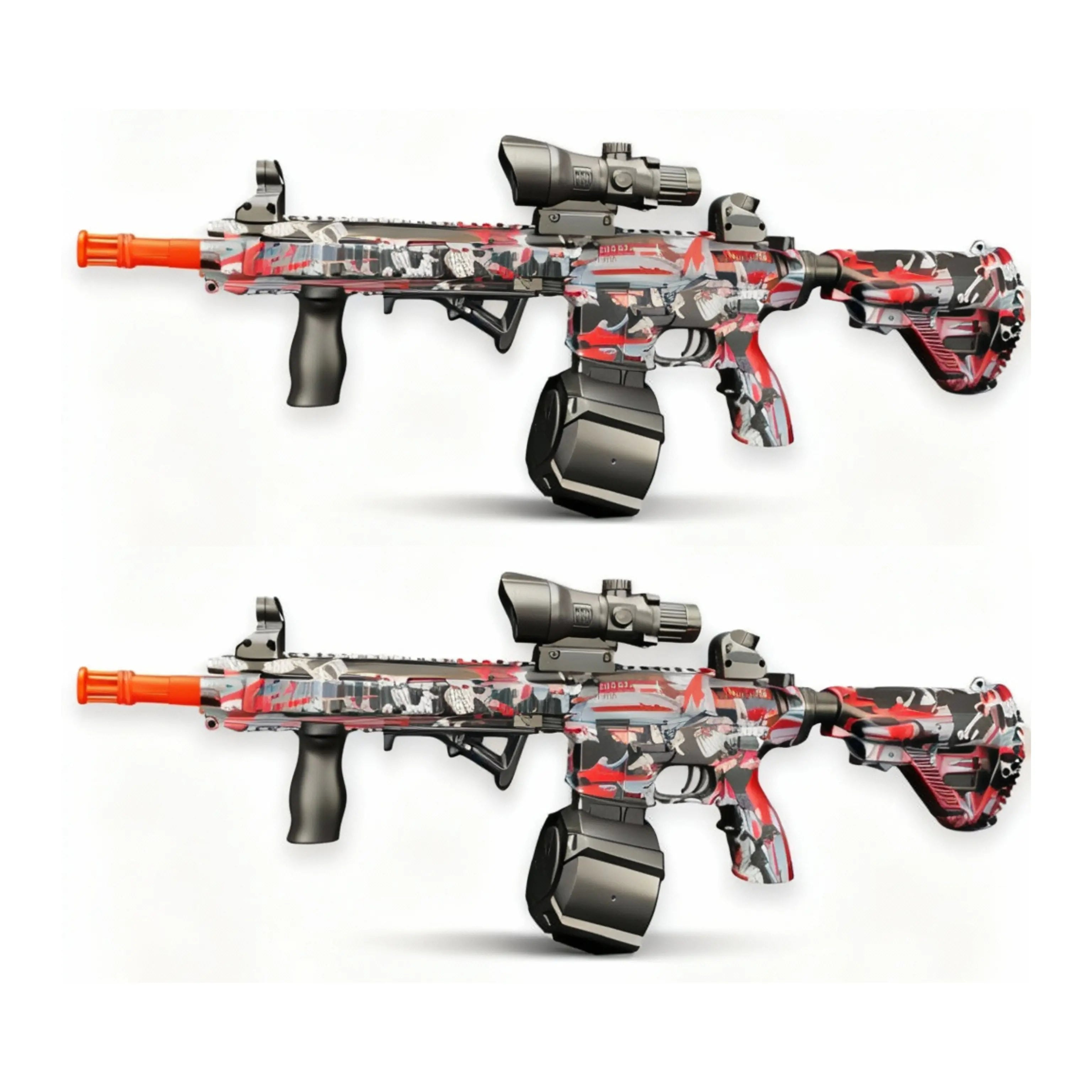 2x Raptor M4 Crimson Skin Gel Blaster