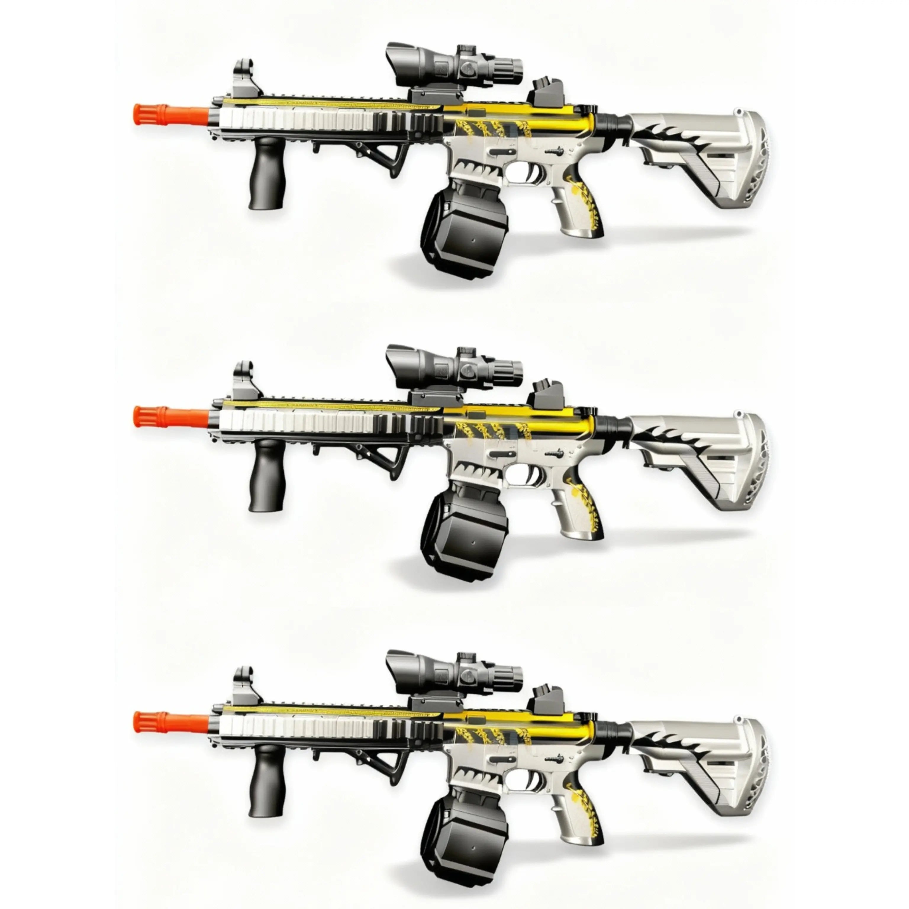 3x Raptor M4 Arctic Skin Gel Blaster