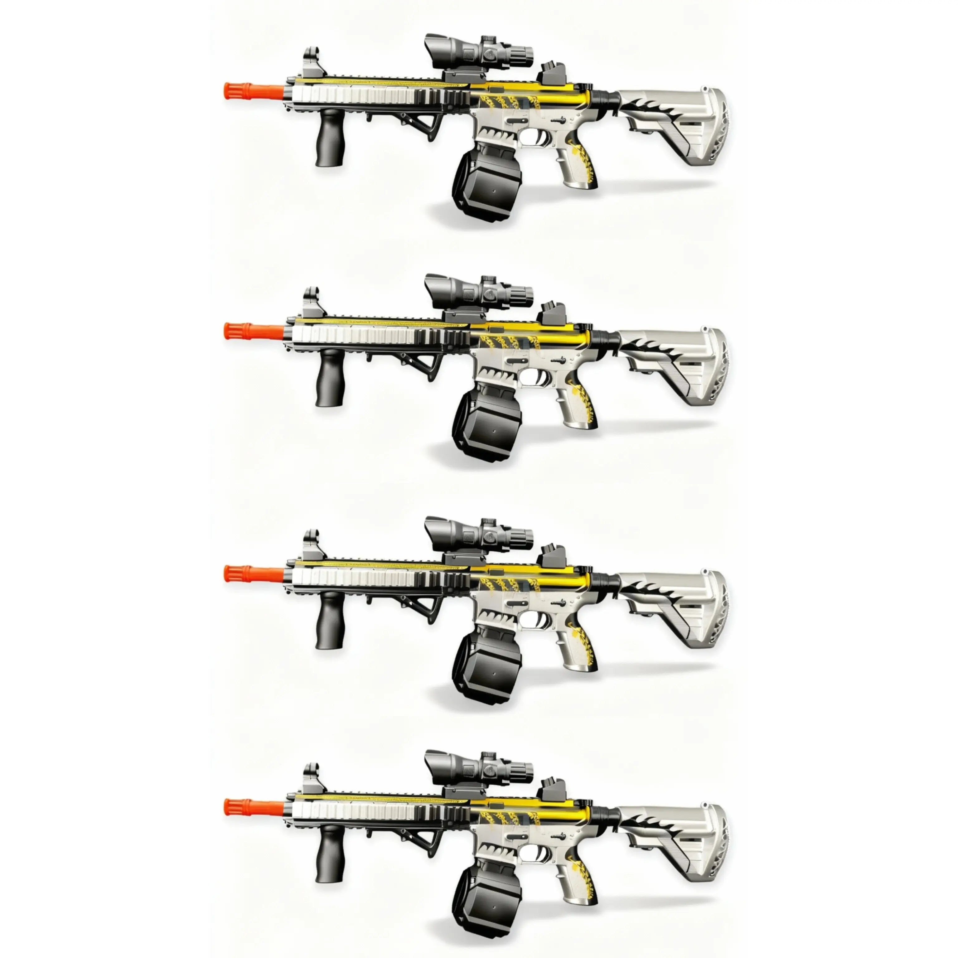 4x Raptor M4 Arctic Skin Gel Blaster