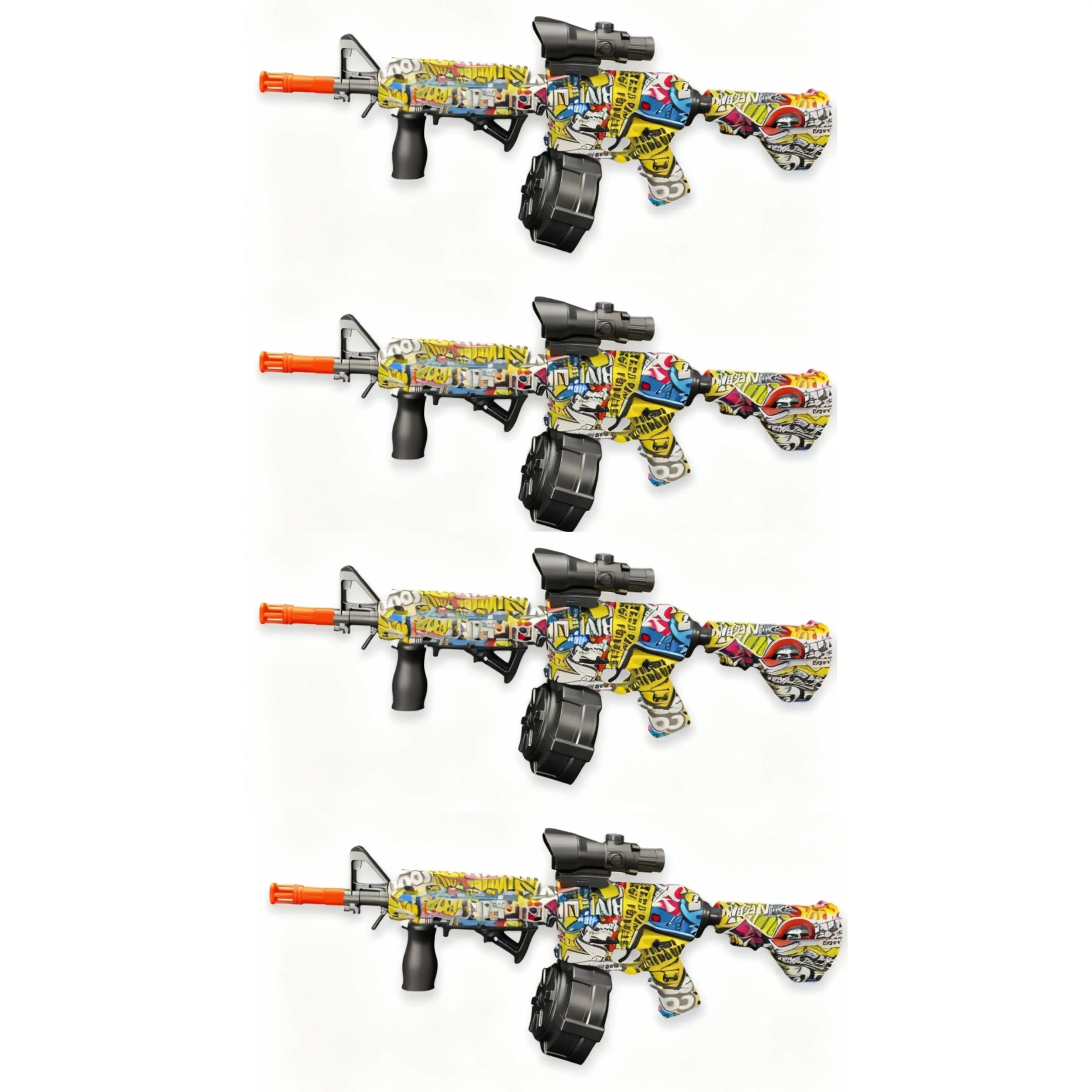 4x Raptor M4 Urban Skin Gel Blaster