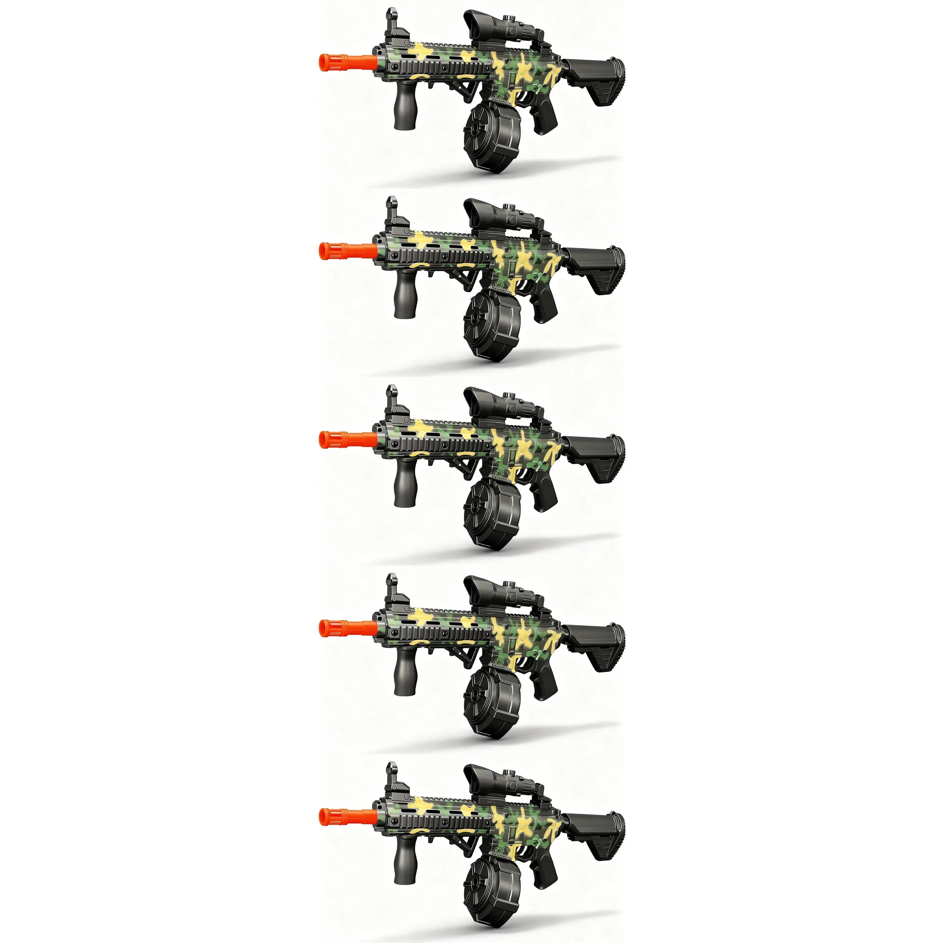 5x Raptor M4 Camouflage Skin Gel Blaster