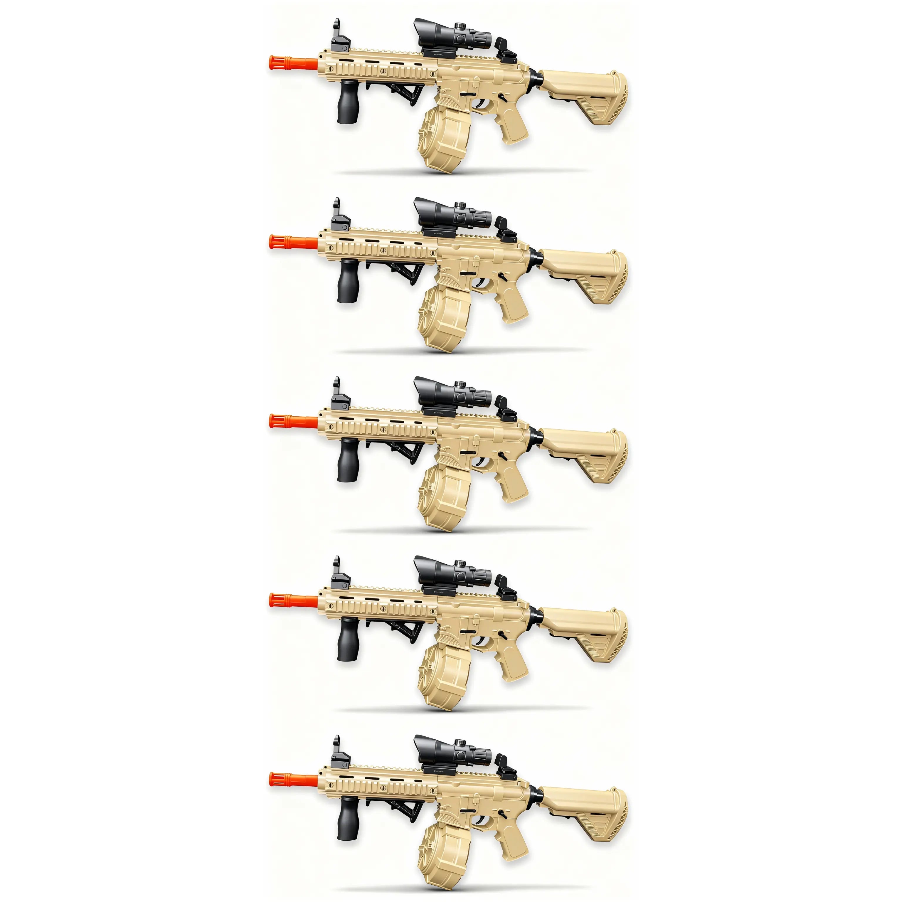 5x Raptor M4 Sandstrike Skin Gel Blaster