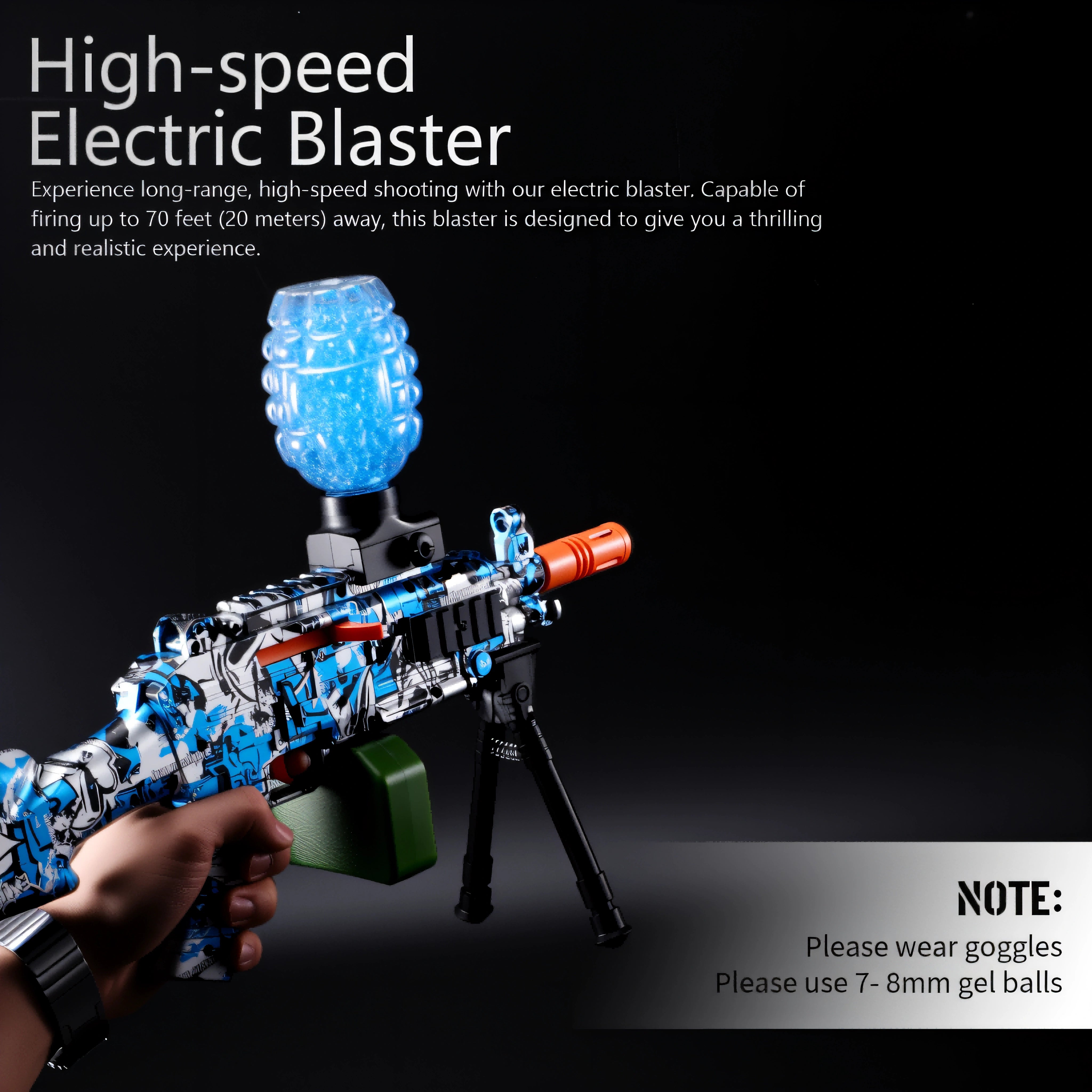 M249 Automatic Splash Gel Ball Blaster Toy