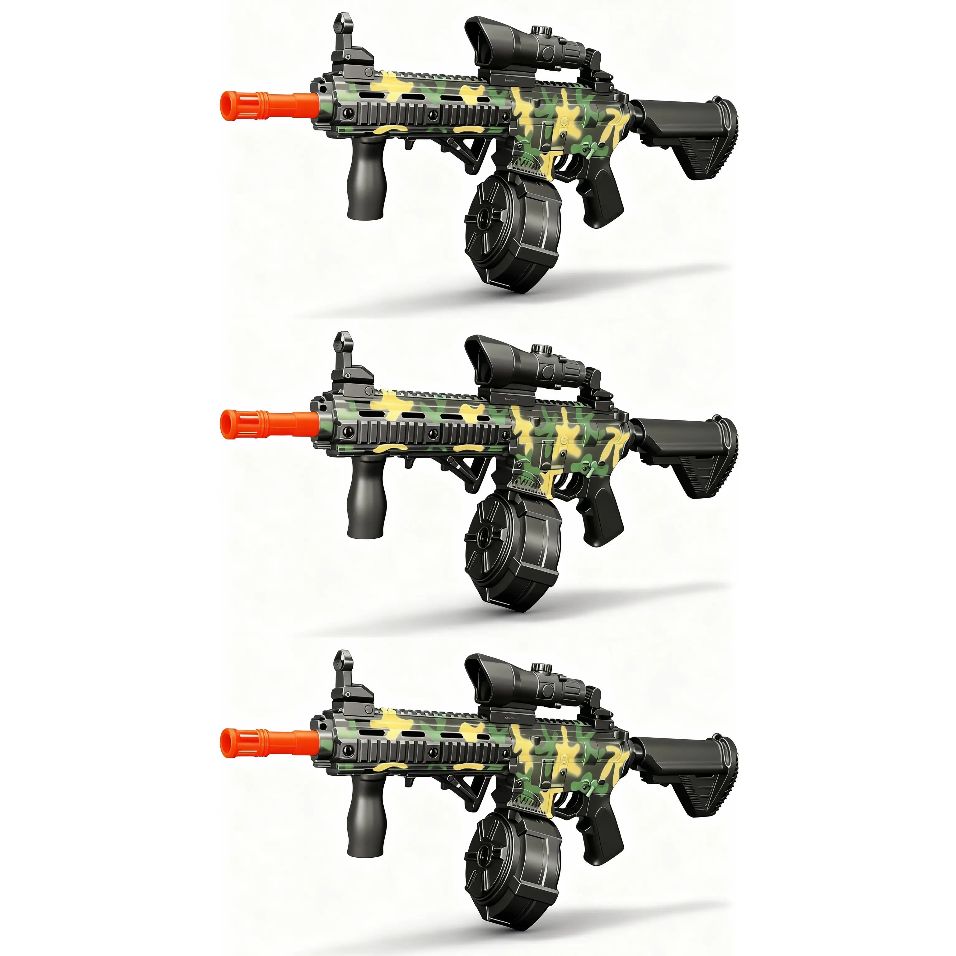 3x Raptor M4 Camouflage Skin Gel Blaster
