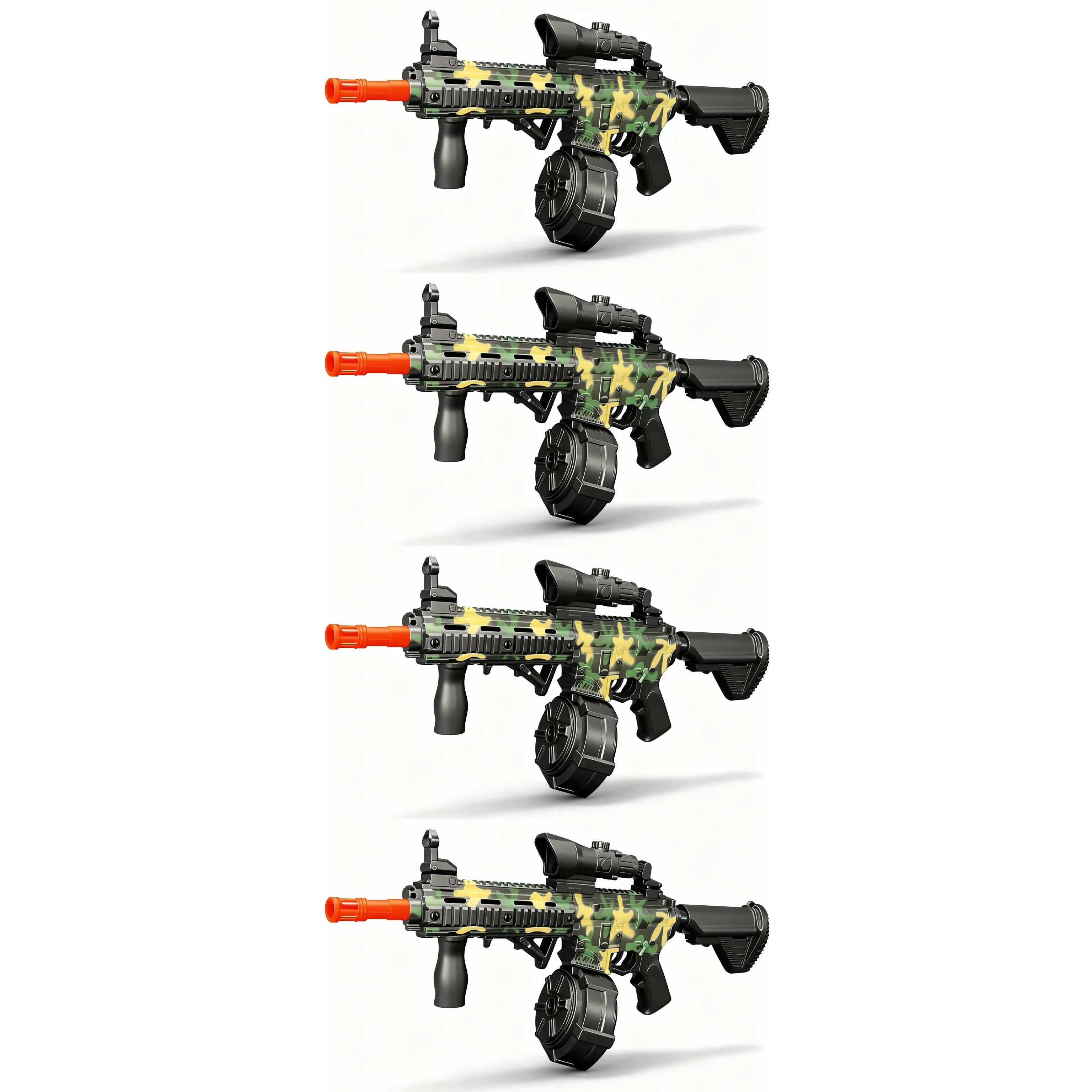 4x Raptor M4 Camouflage Skin Gel Blaster