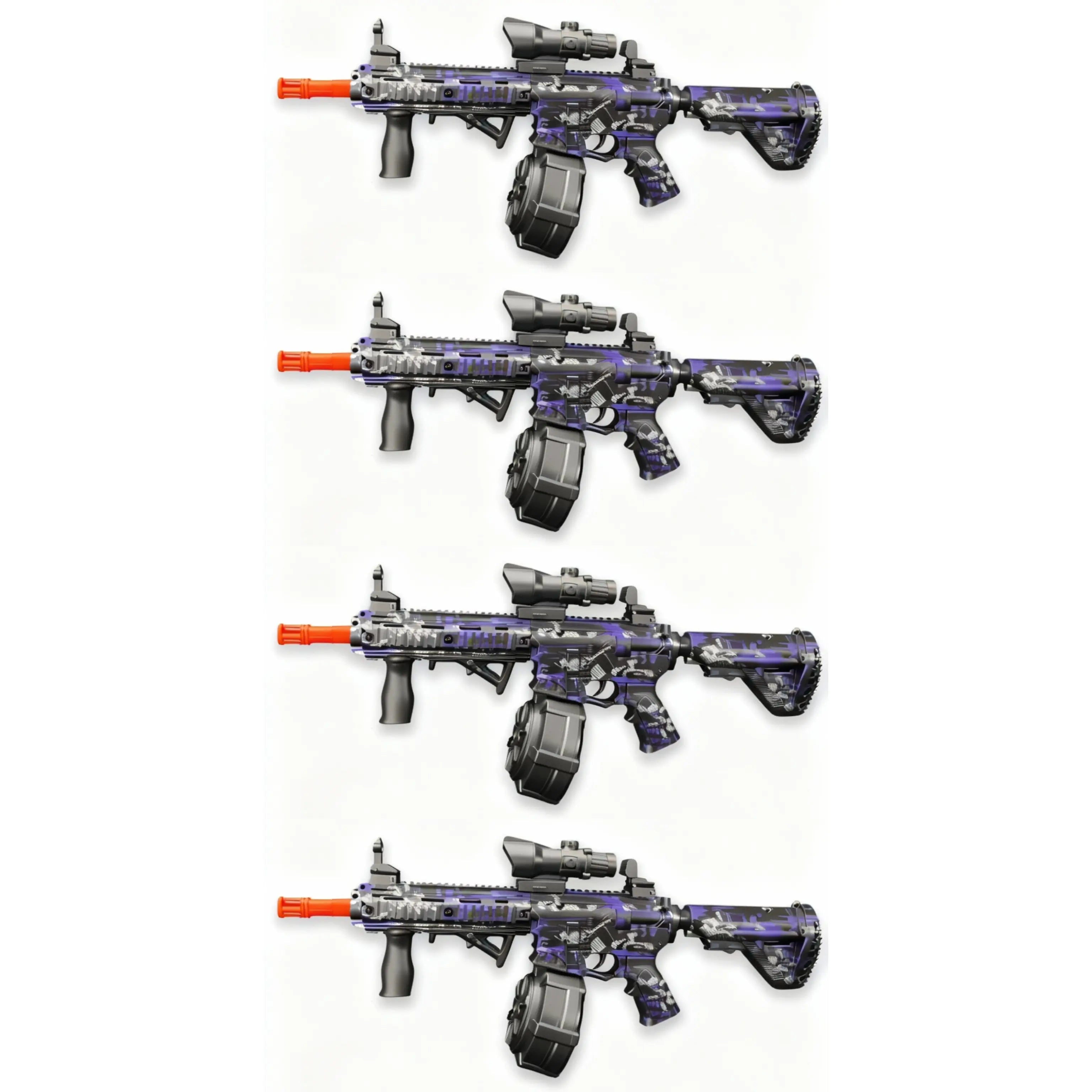 4x Raptor M4 Cosmic Skin Gel Blaster