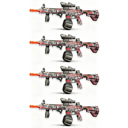 4x Raptor M4 Crimson Skin Gel Blaster