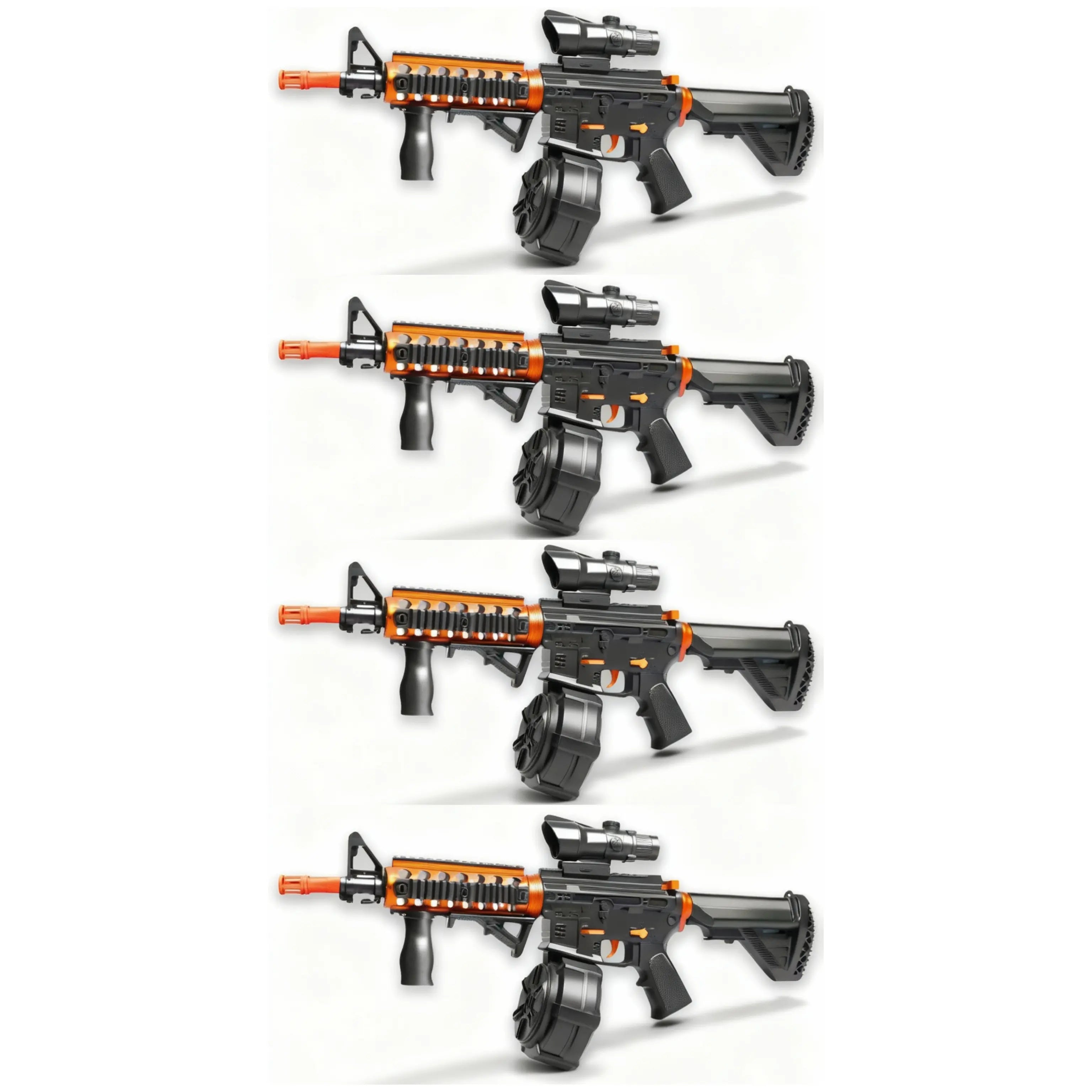 4x Raptor M4 Inferno Skin Gel Blaster
