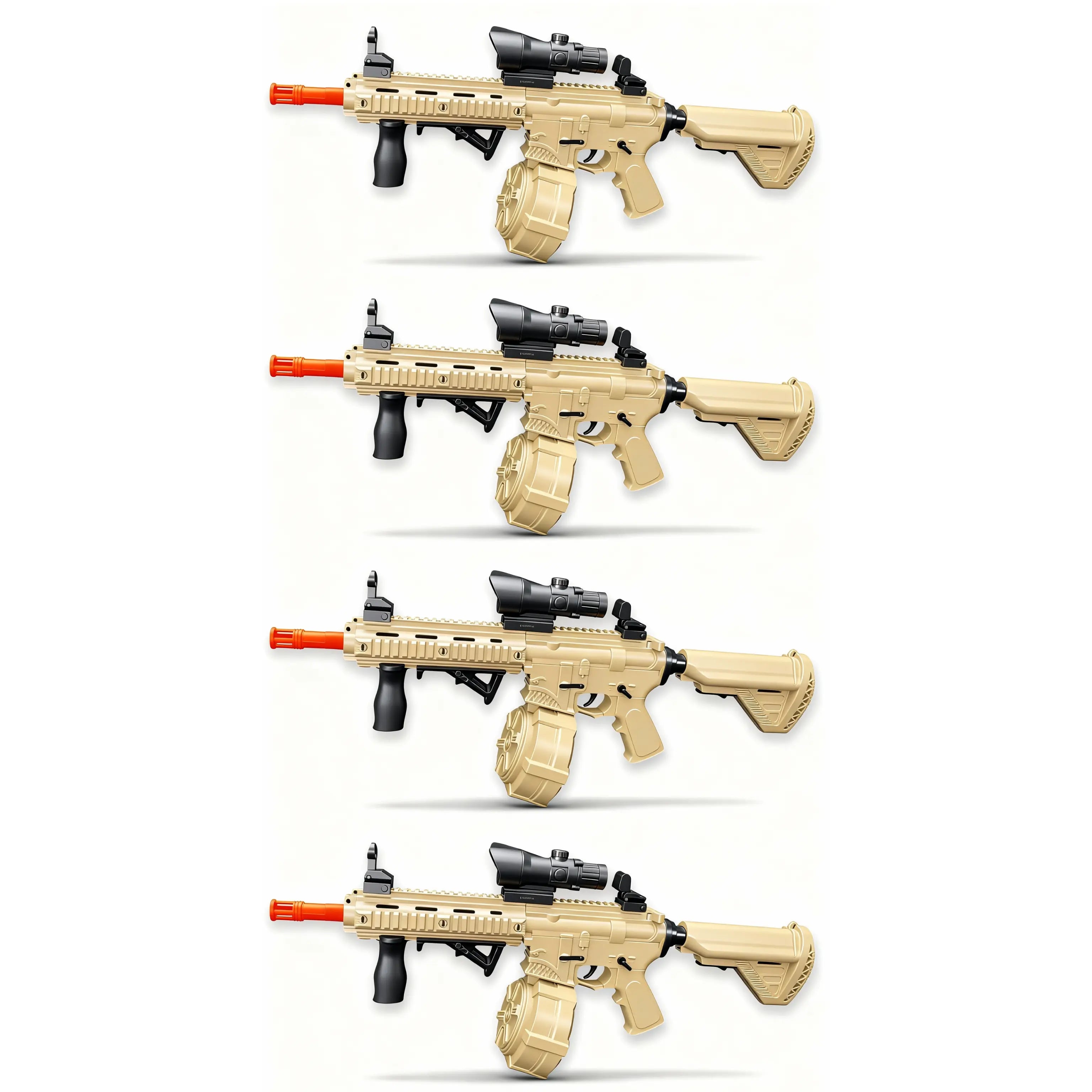 4x Raptor M4 Sandstrike Skin Gel Blaster
