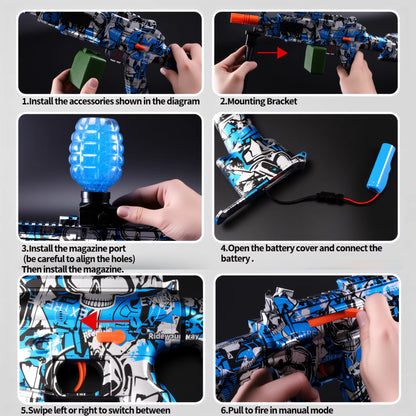 M249 Automatic Splash Gel Ball Blaster Toy