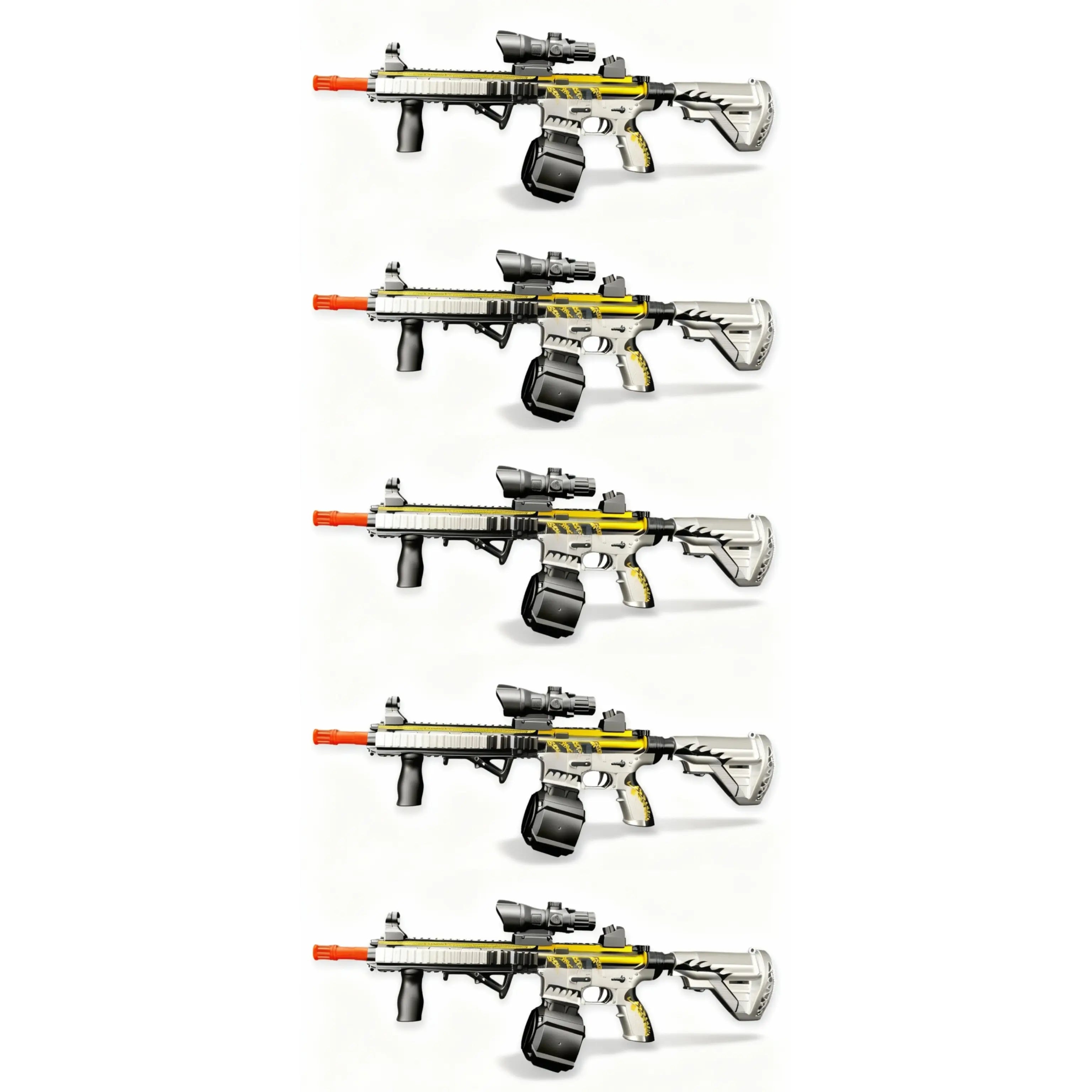 5x Raptor M4 Arctic Skin Gel Blaster