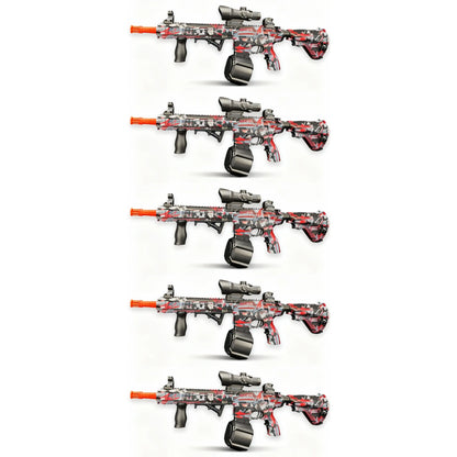 5x Raptor M4 Crimson Skin Gel Blaster