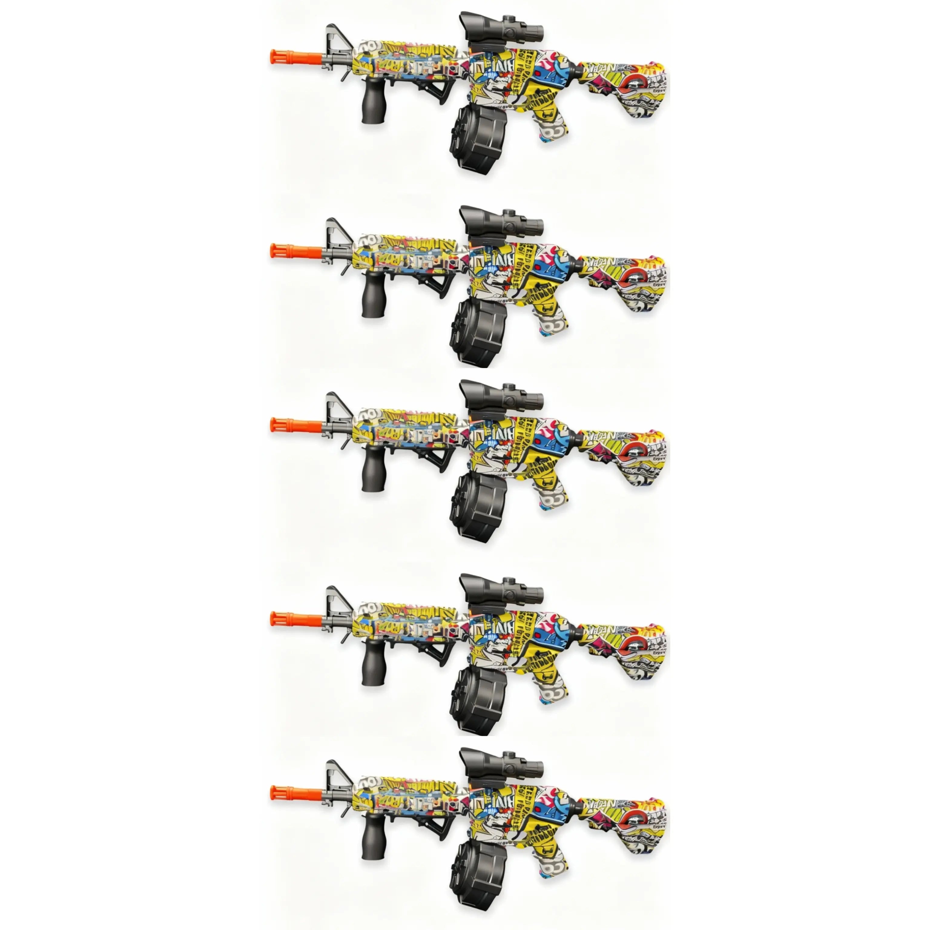 5x Raptor M4 Urban Skin Gel Blaster