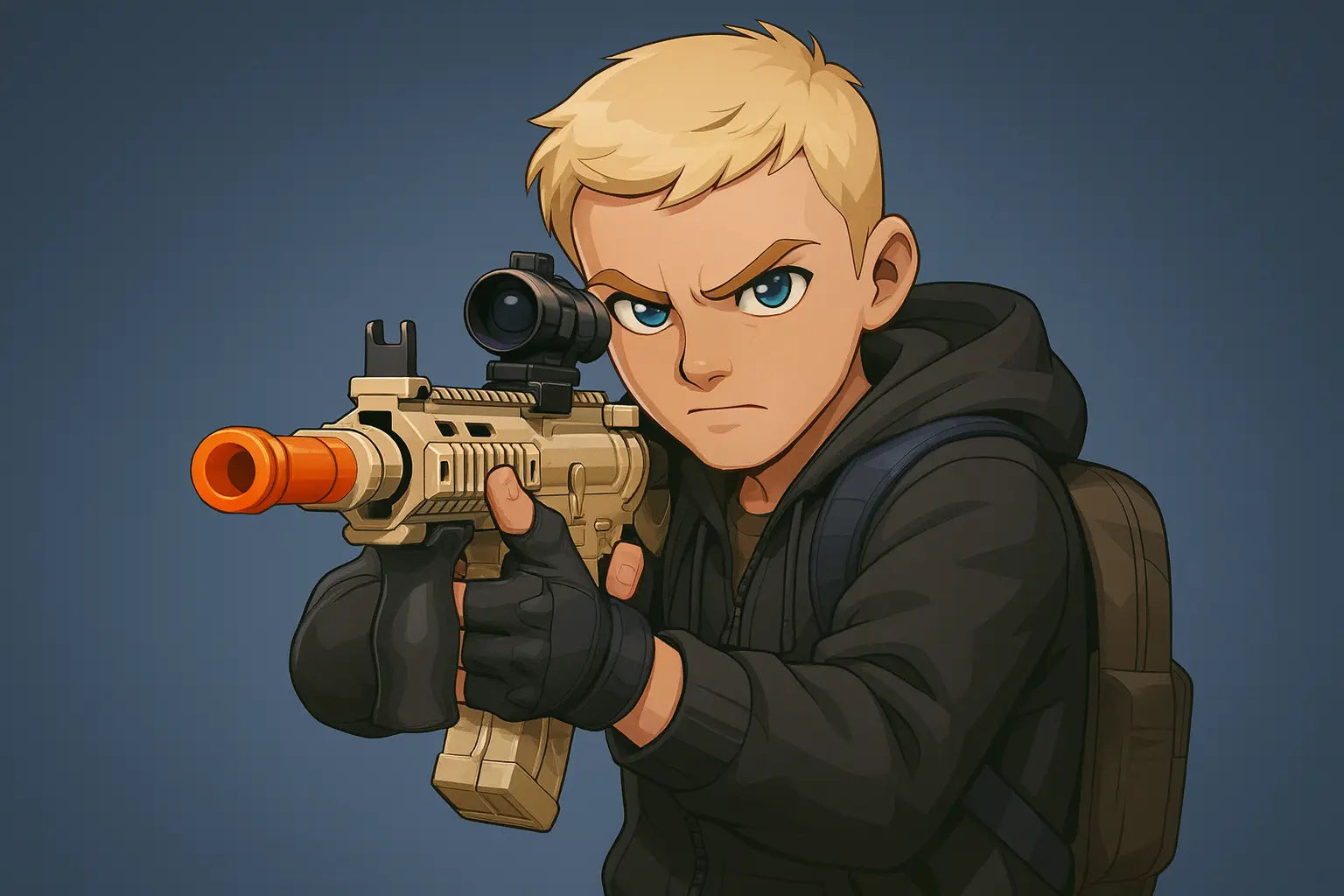 Character holding sandstrike skin  water gun