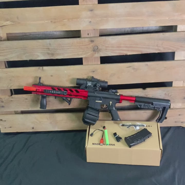 Load video: Raptor M4 Gel Blaster Video